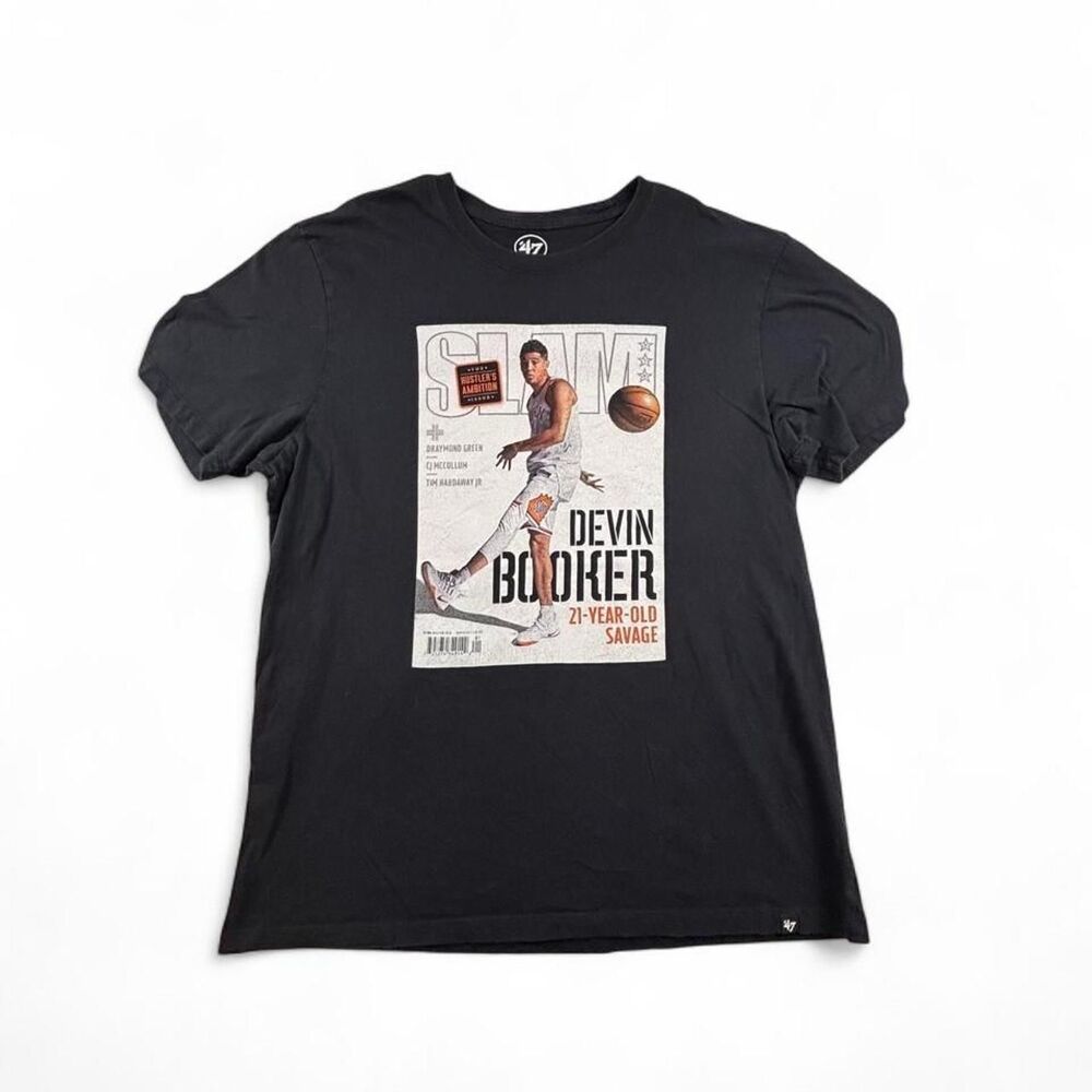 '47 Brand Devin Booker SLAM Cover T-Shirt Men's XL Phoenix Suns NBA Black Tee
